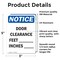 Signmission Door Clearance _ Feet _ Inches, 3.5 in W x Rectangle, Vinyl Decal OS-2PACK-NS-D-35-V-11479 - alternate 5